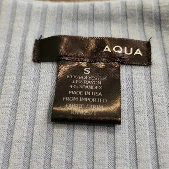 AQUA A-line Ribbed Knit Dress - Picture 8 of 8